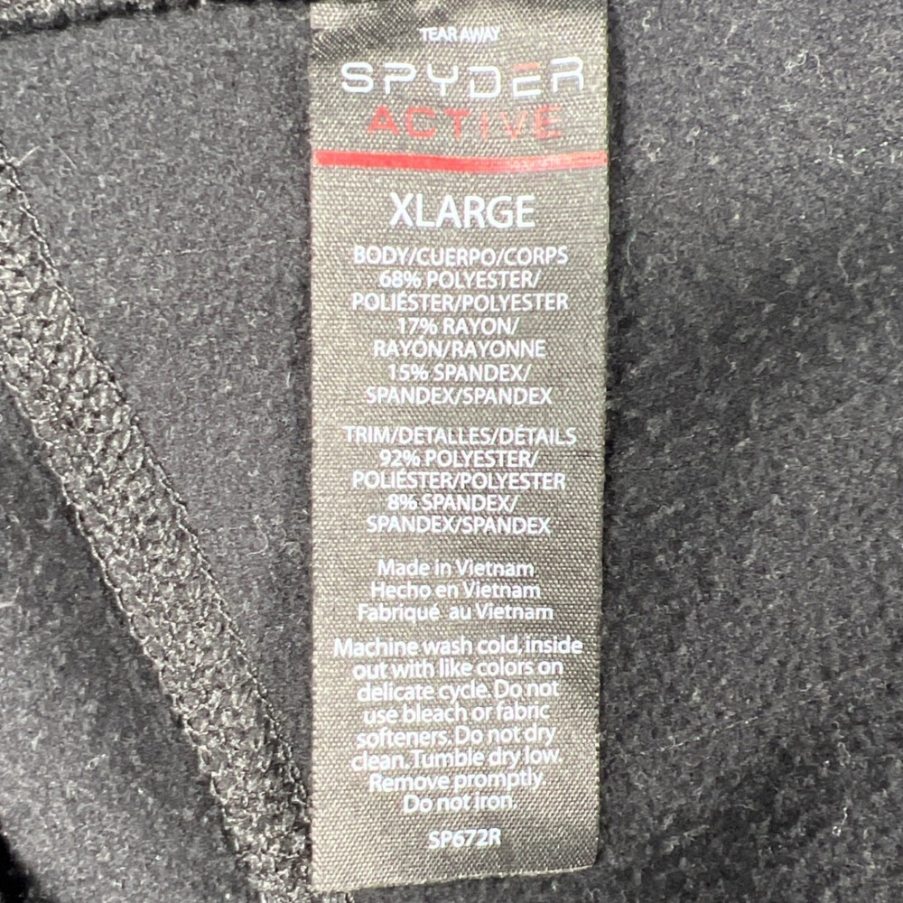 Spyder Fleece Lined Heavyweight Leggings Black Base Layer XL Outdoor Hiking GUC‎ - Picture 7 of 7